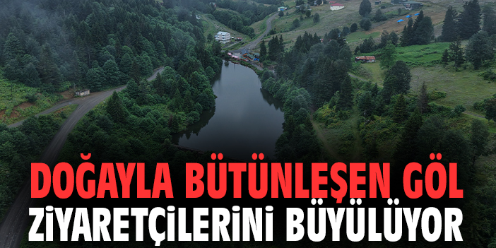 Doğayla bütünleşen göl ziyaretçilerini büyülüyor