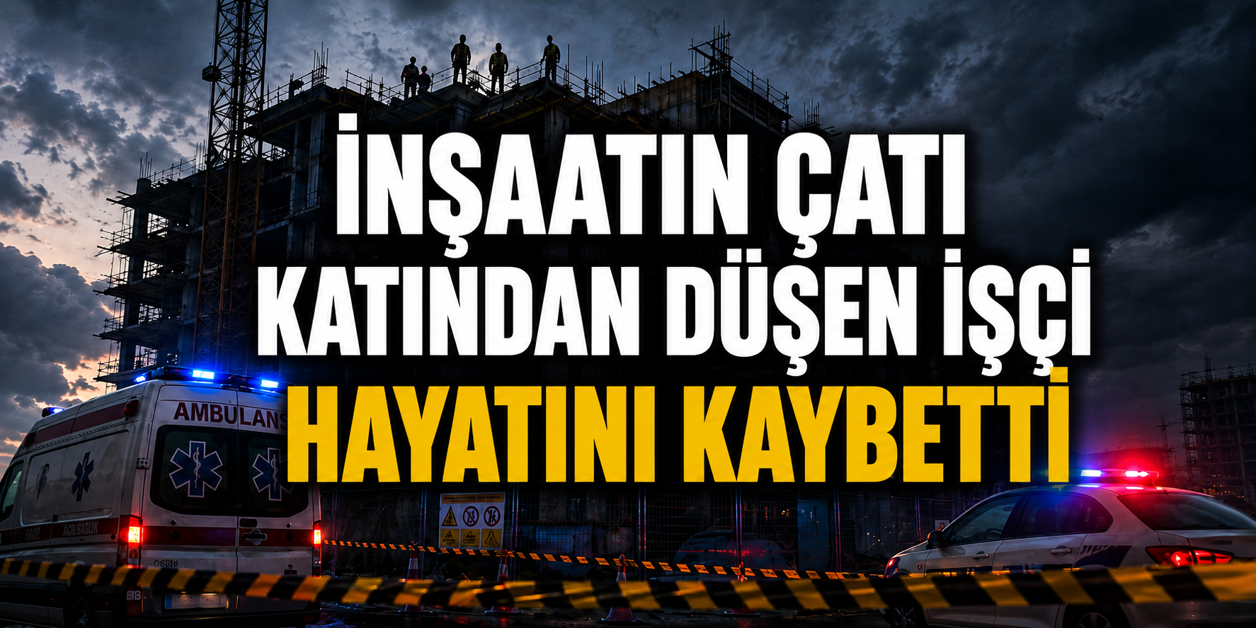 İnşaatın çatı katından düşen işçi hayatını kaybetti