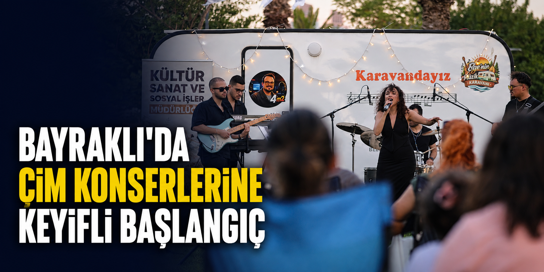 Bayraklı'da çim konserlerine keyifli başlangıç
