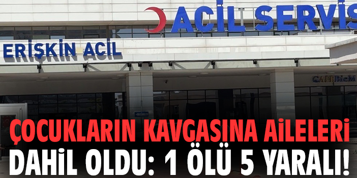 Çocukların kavgasına aileleri dahil oldu: 1 ölü 5 yaralı!
