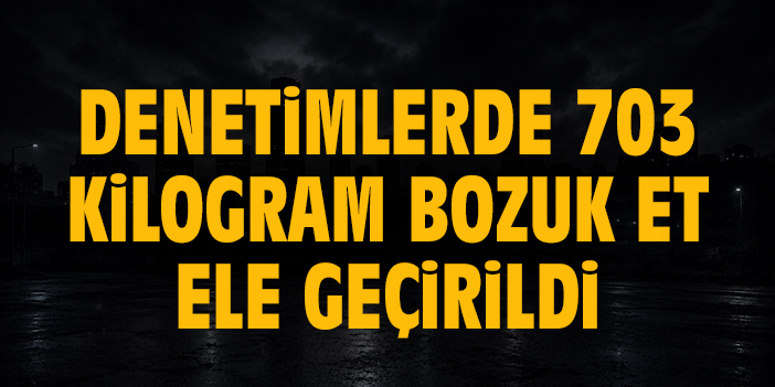 Denetimlerde 703 kilogram bozuk et ele geçirildi