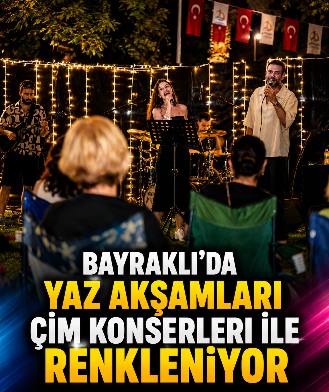 Bayraklı’da yaz akşamları Çim Konserleri ile renkleniyor