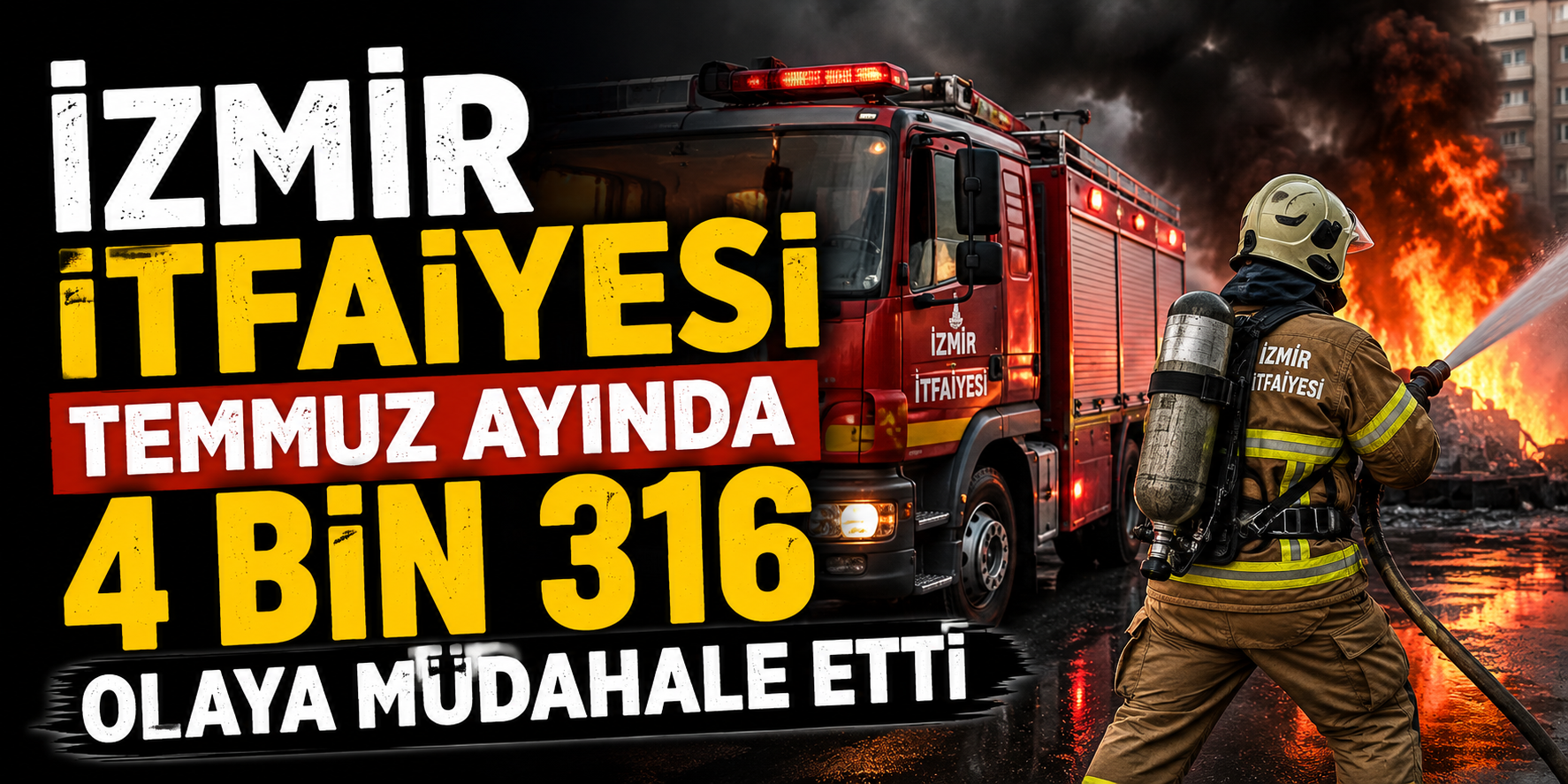 İzmir itfaiyesi temmuz ayında 4 bin 316 olaya müdahale etti