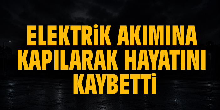 Elektrik akımına kapılarak hayatını kaybetti