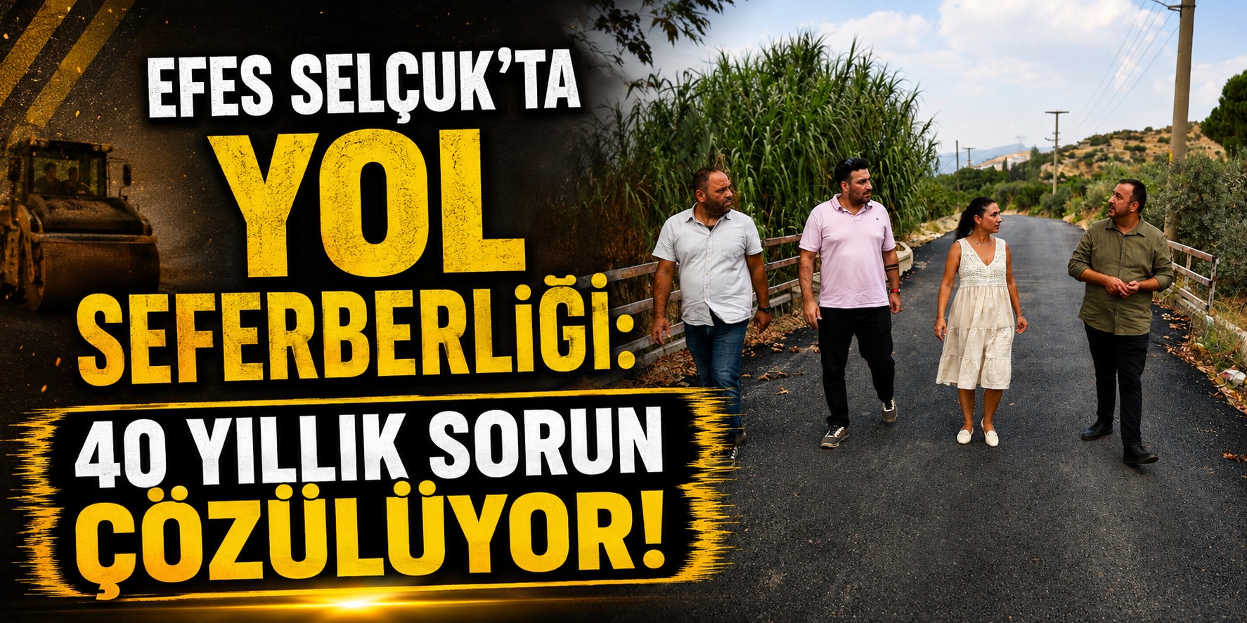 Efes Selçuk’ta yol seferberliği: 40 yıllık sorun çözülüyor!