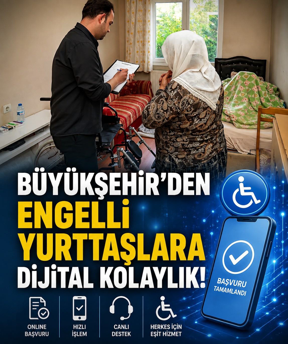 Büyükşehir’den engelli yurttaşlara dijital kolaylık!