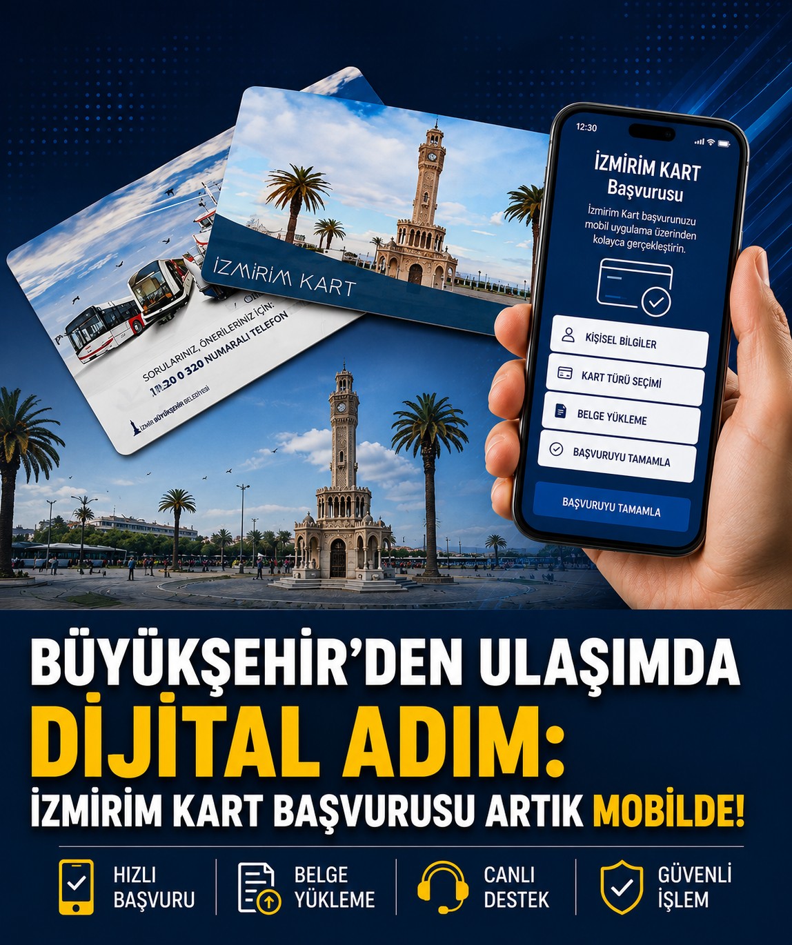 Büyükşehir’den ulaşımda dijital adım: İzmirim Kart başvurusu artık mobilde!