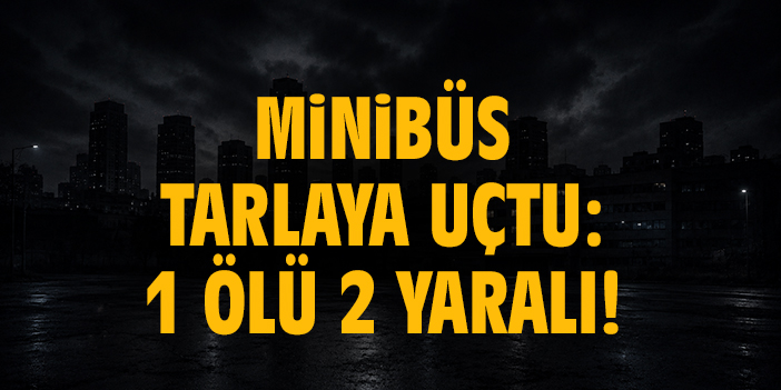 Minibüs tarlaya uçtu: 1 ölü 2 yaralı!