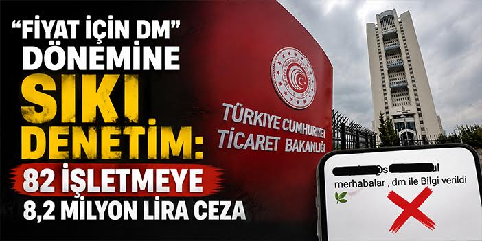 “Fiyat için DM” dönemine sıkı denetim: 82 işletmeye 8,2 milyon lira ceza