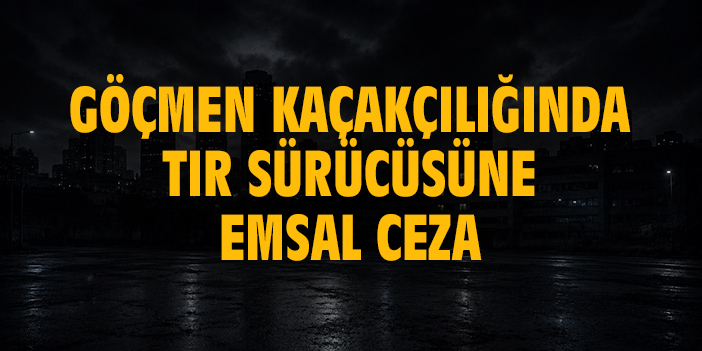 Göçmen kaçakçılığında tır sürücüsüne emsal ceza