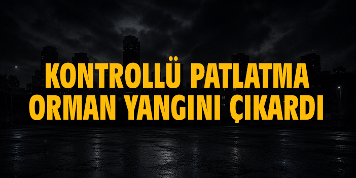 Kontrollü patlatma orman yangını çıkardı