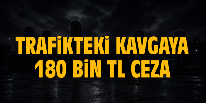 Trafikteki kavgaya 180 bin TL ceza