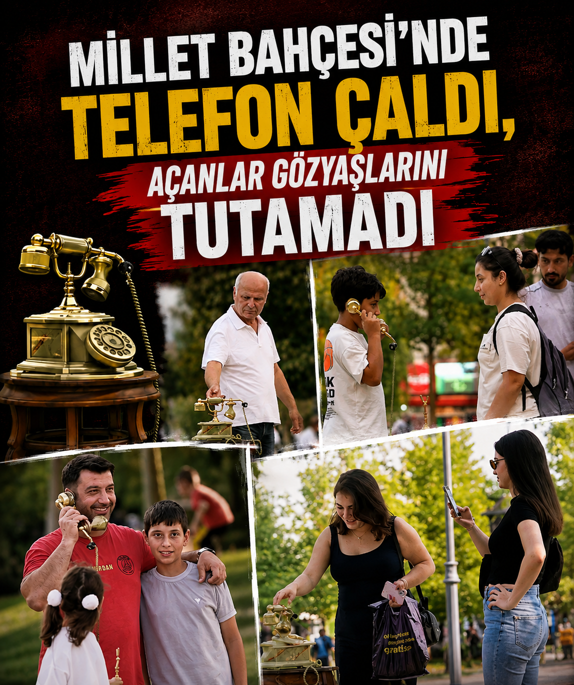 Millet Bahçesi’nde telefon çaldı, açanlar gözyaşlarını tutamadı