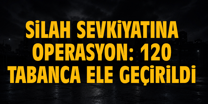 Silah sevkiyatına operasyon: 120 tabanca ele geçirildi