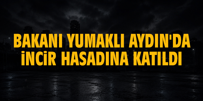 Bakanı Yumaklı Aydın'da incir hasadına katıldı