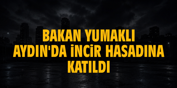 Bakan Yumaklı Aydın'da incir hasadına katıldı