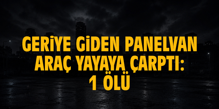 Geriye giden panelvan araç yayaya çarptı: 1 ölü