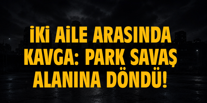İki aile arasında kavga: Park savaş alanına döndü!
