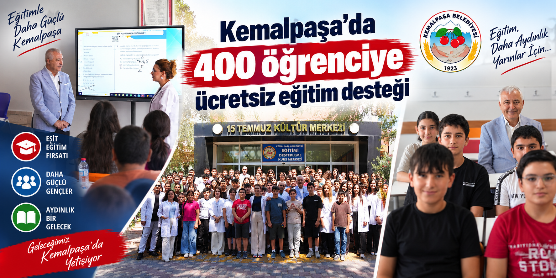 Kemalpaşa’da 400 öğrenciye ücretsiz eğitim desteği