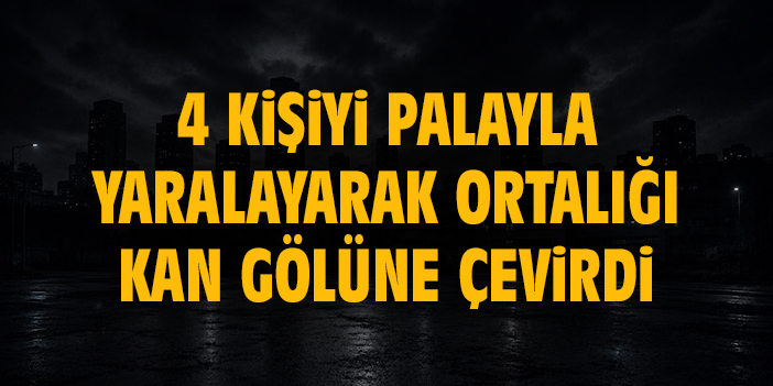 4 kişiyi palayla yaralayarak ortalığı kan gölüne çevirdi