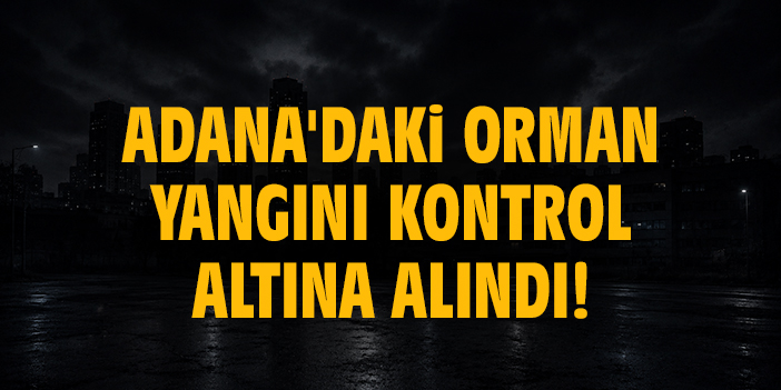 Adana'daki orman yangını kontrol altına alındı!