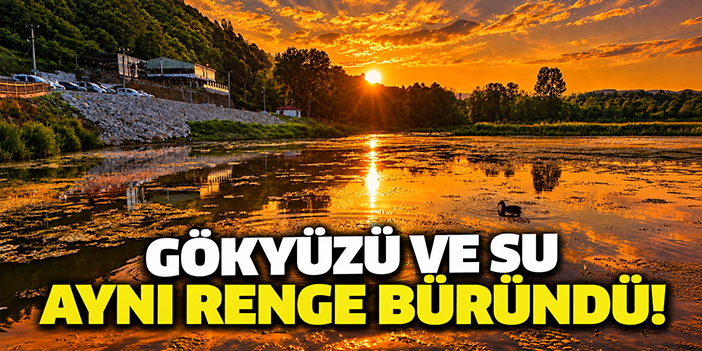 Gökyüzü ve su aynı renge büründü!