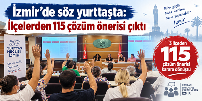 İzmir’de söz yurttaşta: İlçelerden 115 çözüm önerisi çıktı