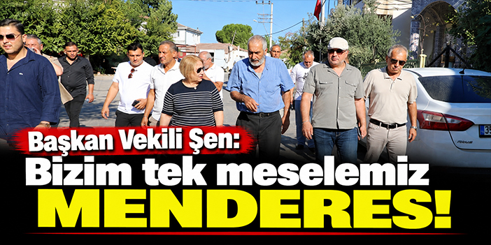 Başkan Vekili Şen: Bizim tek meselemiz Menderes!