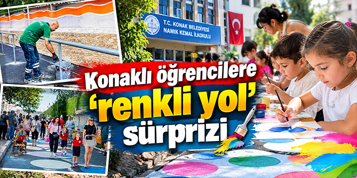 Konaklı öğrencilere ‘renkli yol’ sürprizi