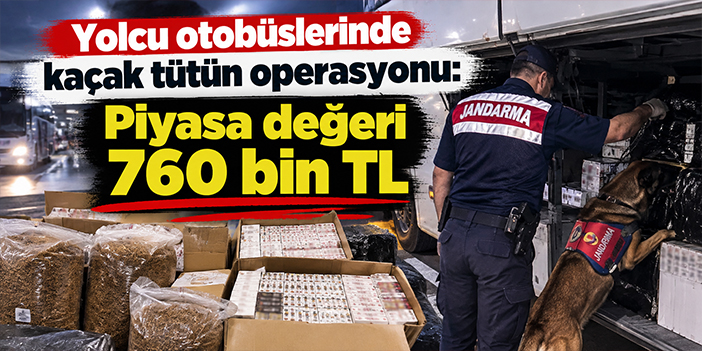 Yolcu otobüslerinde kaçak tütün operasyonu: Piyasa değeri 760 bin TL