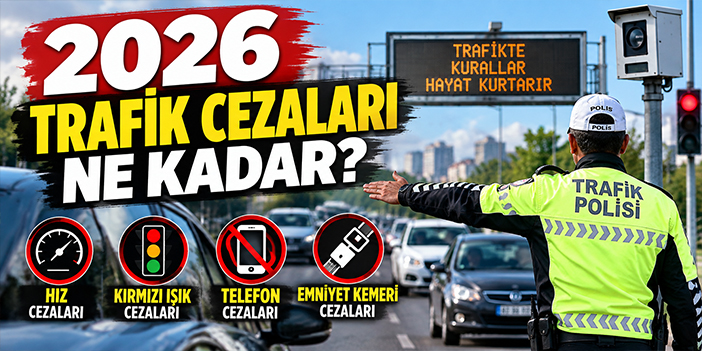 2026 trafik cezaları ne kadar? Hız, kırmızı ışık, telefon ve emniyet kemeri cezaları
