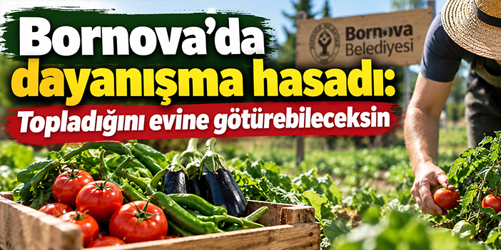 Bornova’da dayanışma hasadı: Topladığını evine götürebileceksin
