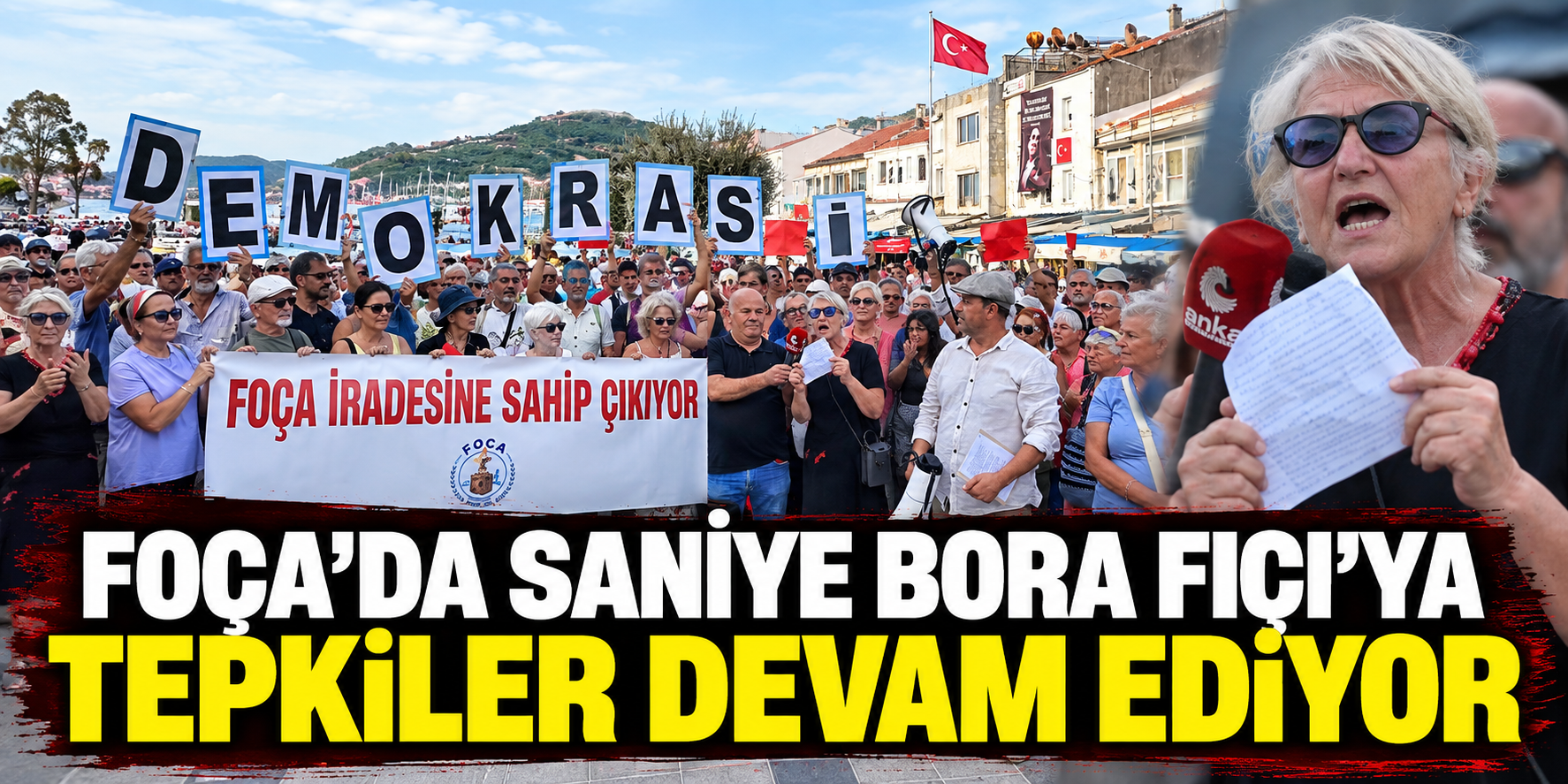 Foça'da Saniye Bora Fıçı’ya tepkiler devam ediyor