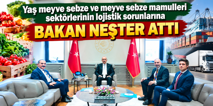 Yaş meyve sebze ve meyve sebze mamulleri sektörlerinin lojistik sorunlarına bakan neşter attı