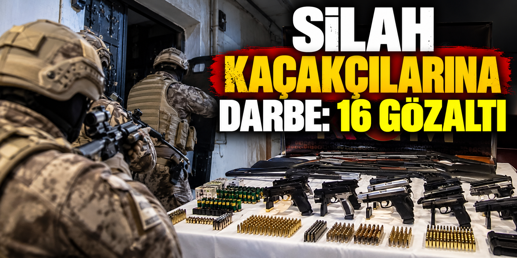 Silah kaçakçılarına darbe: 16 gözaltı