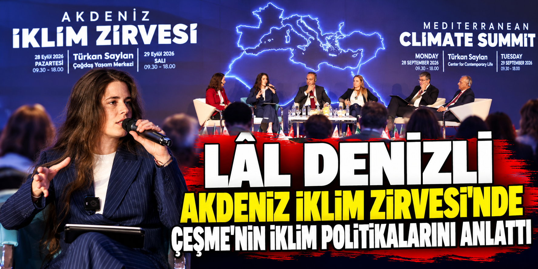 Lâl Denizli, Akdeniz İklim Zirvesi’nde Çeşme’nin iklim politikalarını anlattı