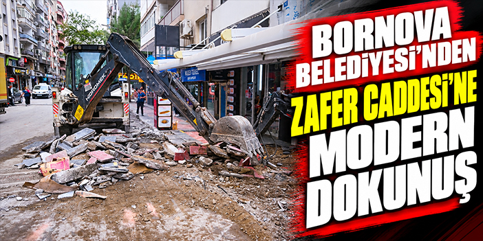 Bornova Belediyesi’nden Zafer Caddesi’ne modern dokunuş