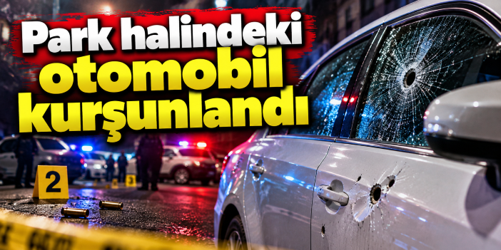 Park halindeki otomobil kurşunlandı