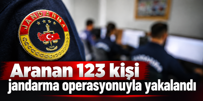 Aranan 123 kişi jandarma operasyonuyla yakalandı