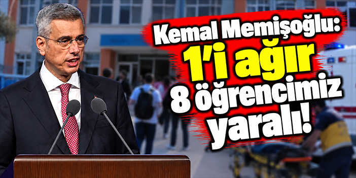 Ortaokulda kavga! Bakan Memişoğlu: 8 öğrencimiz yaralı!