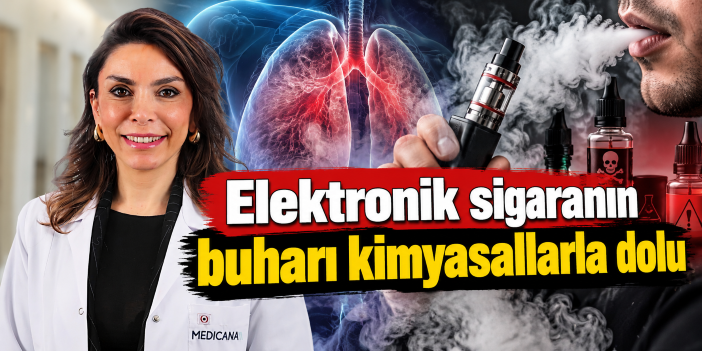 Elektronik sigaranın buharı kimyasallarla dolu