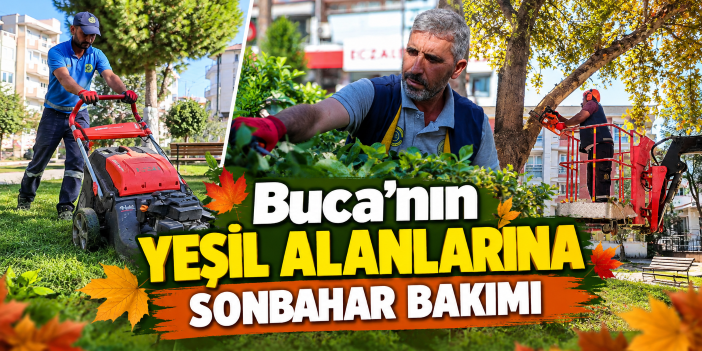 Buca’nın yeşil alanlarına sonbahar bakımı