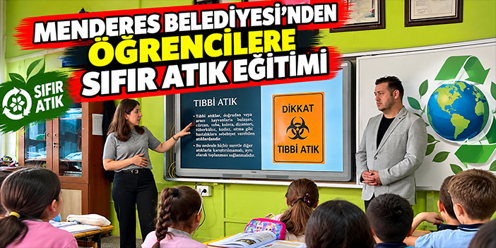 Menderes Belediyesi’nden öğrencilere sıfır atık eğitimi