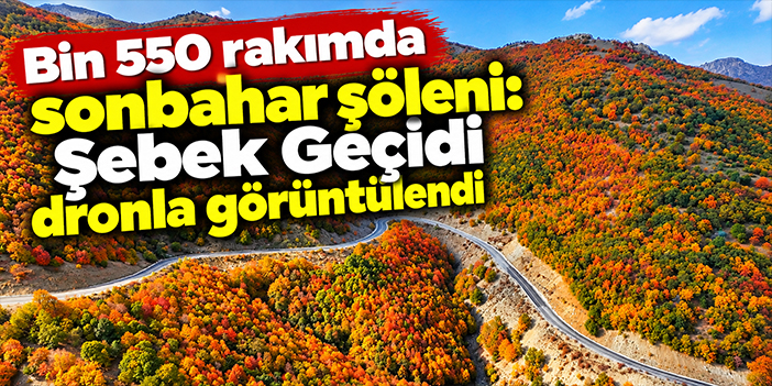 Bin 550 rakımda sonbahar şöleni: Şebek Geçidi dronla görüntülendi
