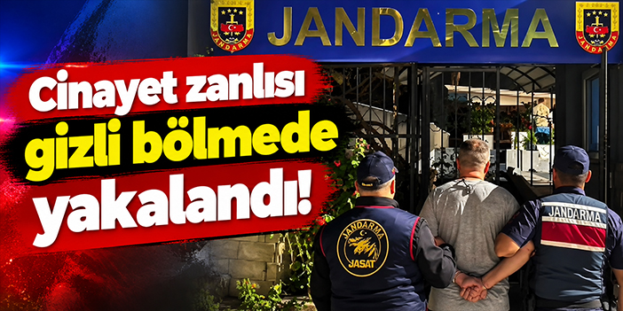 Cinayet zanlısı gizli bölmede yakalandı!