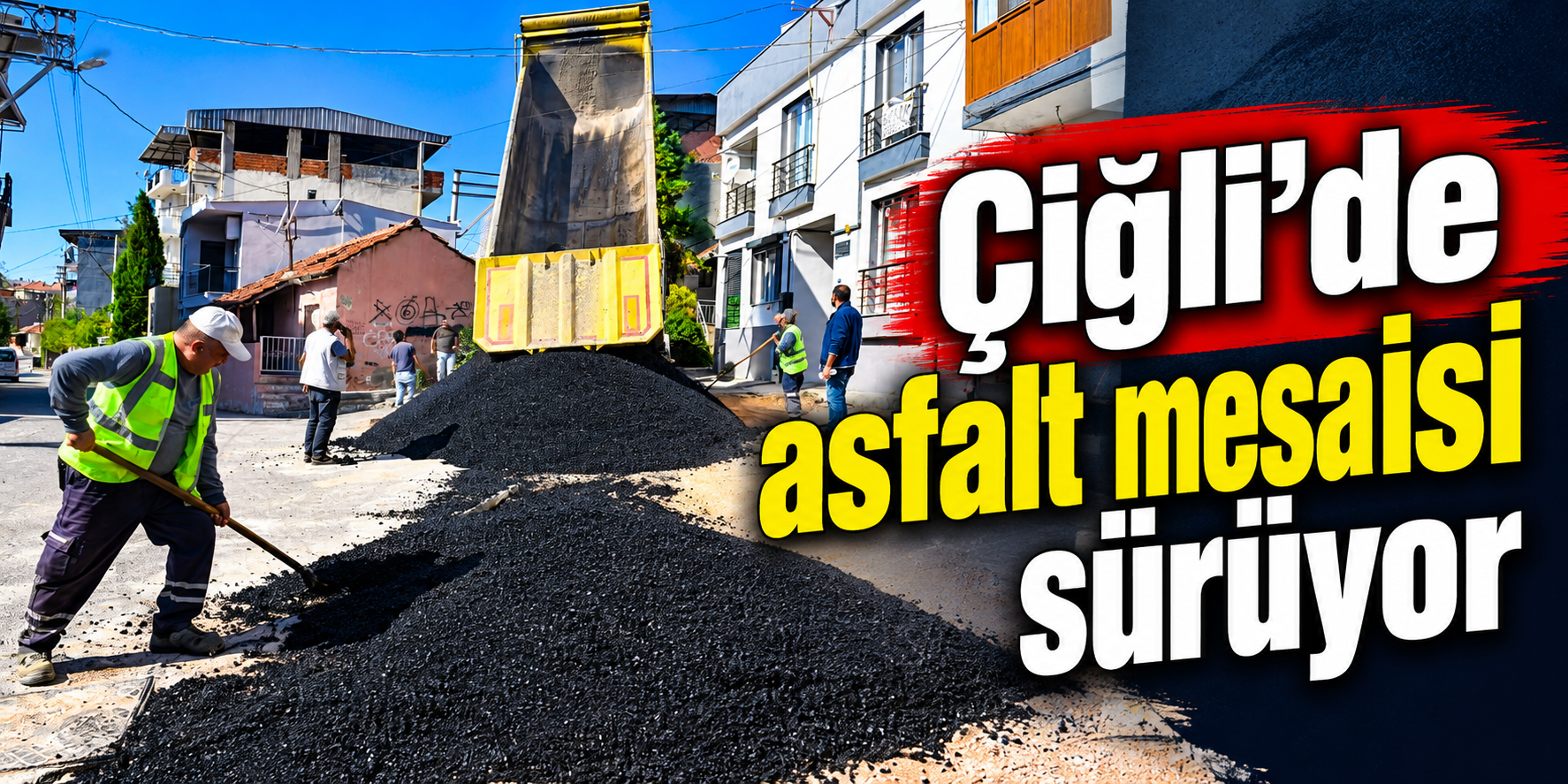 Çiğli’de asfalt mesaisi sürüyor