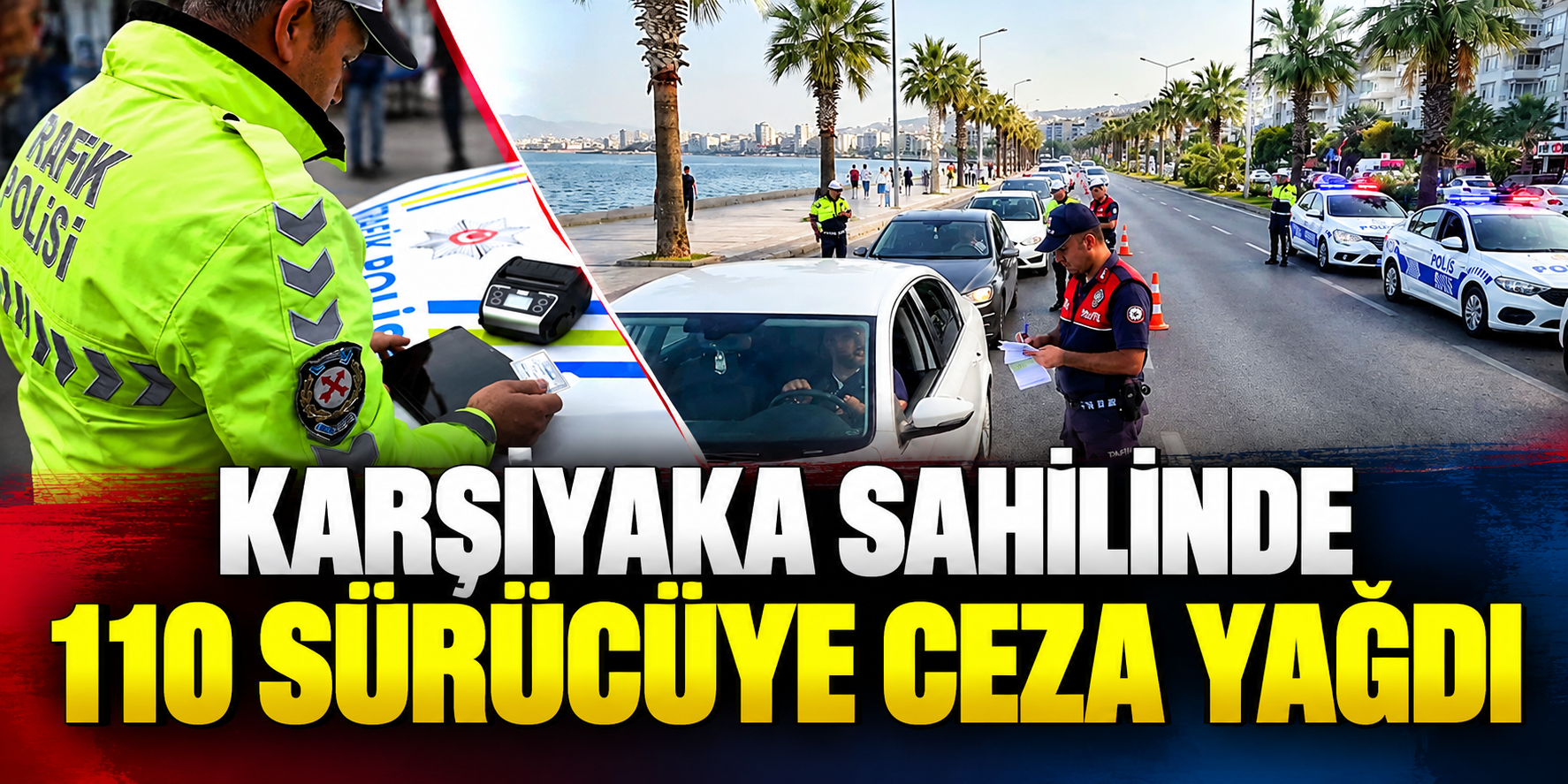 Karşıyaka Sahilinde 110 Sürücüye Ceza Yağdı