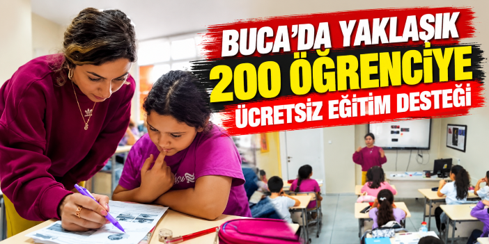 Buca'da yaklaşık 200 öğrenciye ücretsiz eğitim desteği