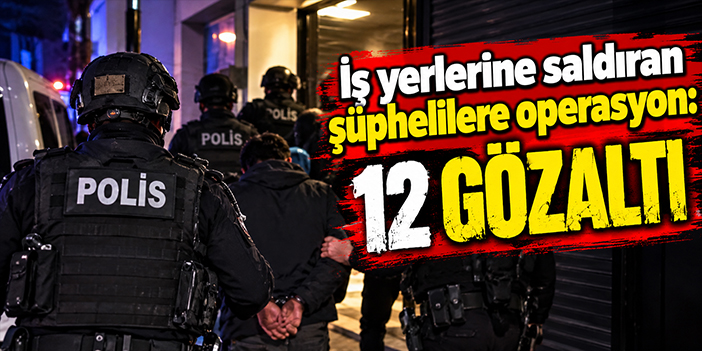 İş yerlerine saldıran şüphelilere operasyon: 12 gözaltı