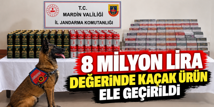 8 milyon lira değerinde kaçak ürün ele geçirildi